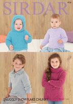 Sirdar Sweaters Knitting Pattern in Sirdar Snuggly Snowflake Chunky 4726P PDF DOWNLOAD