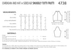 Sirdar Cardigan and Hat Knitting Pattern in Sirdar Snuggly Tutti Frutti 4738P PDF DOWNLOAD