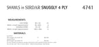 Sirdar Shawls Knitting Pattern in Sirdar Snuggly 4ply 4741P PDF DOWNLOAD