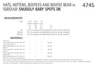 Sirdar Hats, Mittens, Bootees and Bootee Bear Knitting Pattern in Sirdar Snuggly Spots DK 4745P PDF DOWNLOAD
