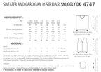 Sirdar Sweater and Cardigan Knitting Pattern in Sirdar Snuggly DK 4747P PDF DOWNLOAD
