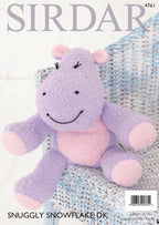 Sirdar Hippopotamus Toy Knitting Pattern in Sirdar Snuggly Snowflake DK 4761P PDF DOWNLOAD