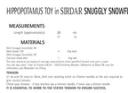 Sirdar Hippopotamus Toy Knitting Pattern in Sirdar Snuggly Snowflake DK 4761P PDF DOWNLOAD