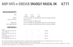 Sirdar Baby Hats Knitting Pattern in Sirdar Snuggly Rascal DK 4771P PDF DOWNLOAD