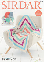 Sirdar Blankets Knitting Pattern in Sirdar Snuggly DK 4749P PDF DOWNLOAD