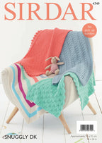 Sirdar Blankets Knitting Pattern in Sirdar Snuggly DK 4749P PDF DOWNLOAD