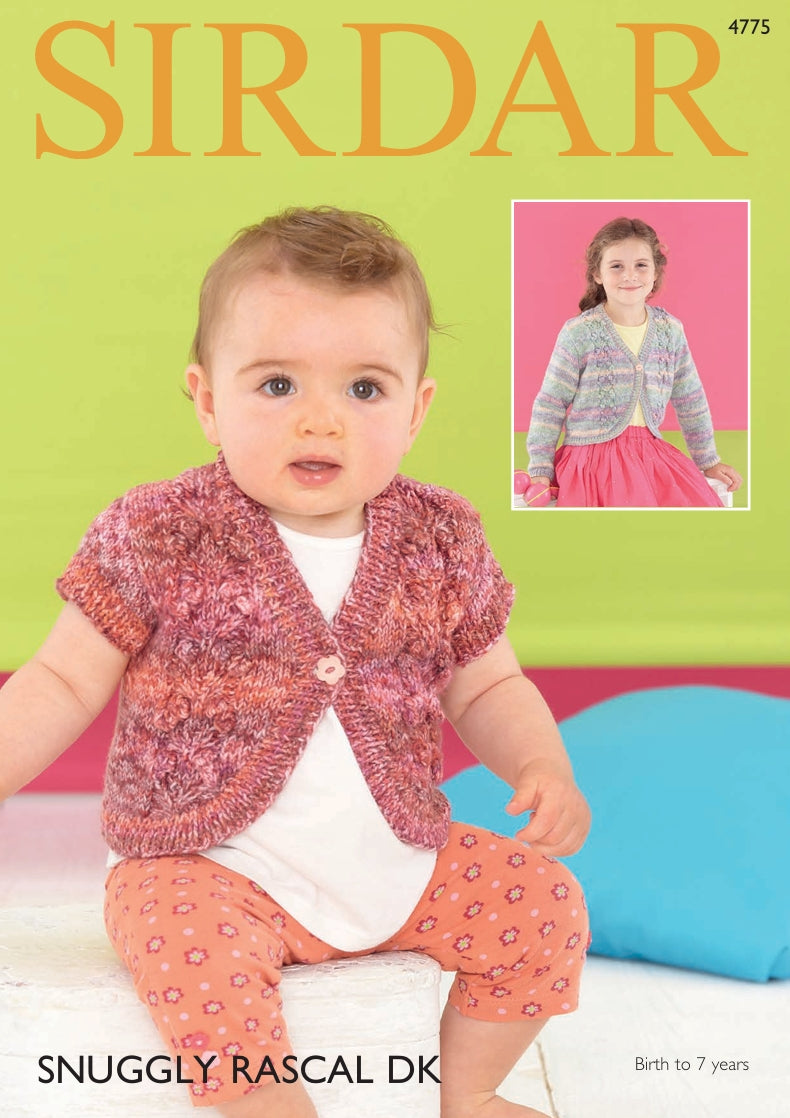 Sirdar Boleros Knitting Pattern in Sirdar Snuggly Rascal DK 4775P PDF DOWNLOAD