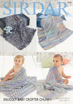 Sirdar Blankets Knitting Pattern in Sirdar Snuggly Baby Crofter Chunky 4776P PDF DOWNLOAD