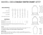 Sirdar Sweaters Knitting Pattern in Sirdar Snuggly Crofter Chunky 4777P PDF DOWNLOAD