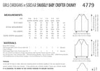 Sirdar Girls Cardigans Knitting Pattern in Sirdar Snuggly Baby Crofter Chunky 4779P PDF DOWNLOAD