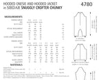 Sirdar Hooded Onesie and Hooded Jacket Knitting Pattern in Sirdar Snuggly Baby Crofter Chunky 4780P PDF DOWNLOAD