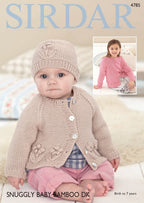 Sirdar Cardigans and Hat Knitting Pattern in Sirdar Baby Bamboo DK 4785P PDF DOWNLOAD
