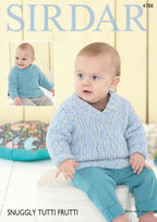 Sirdar Sweaters Knitting Pattern in Snuggly Tutti Frutti 4788P PDF DOWNLOAD