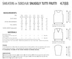 Sirdar Sweaters Knitting Pattern in Snuggly Tutti Frutti 4788P PDF DOWNLOAD
