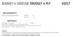 Sirdar Blanket Crochet Pattern in Snuggly 4ply 4807P PDF DOWNLOAD