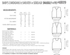 Sirdar Baby Cardigans and Sweater Knitting Pattern in Snuggly 4ply 4809P PDF DOWNLOAD