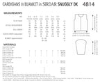 Sirdar Cardigans and Blanket Knitting Pattern in Sirdar Snuggly DK 4814P PDF DOWNLOAD
