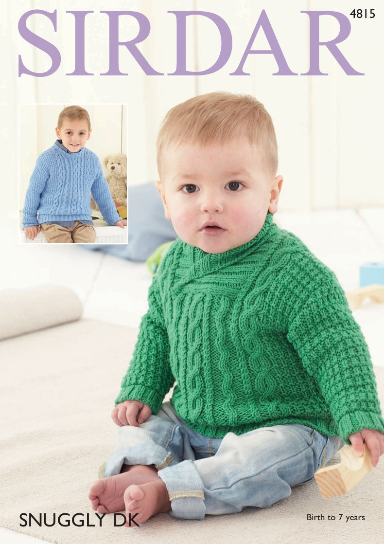 Sirdar Sweaters Knitting Pattern in Sirdar Snuggly DK 4815P PDF DOWNLOAD