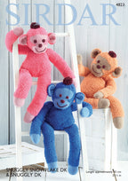 Sirdar Monkey Toy Knitting Pattern in Sirdar Snowflake DK and Snuggly DK 4823P PDF DOWNLOAD