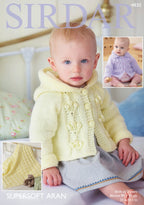 Sirdar Hooded and Flat Collar Jackets and Blanket Knitting Pattern in Sirdar Supersoft Aran 4830P PDF DOWNLOAD