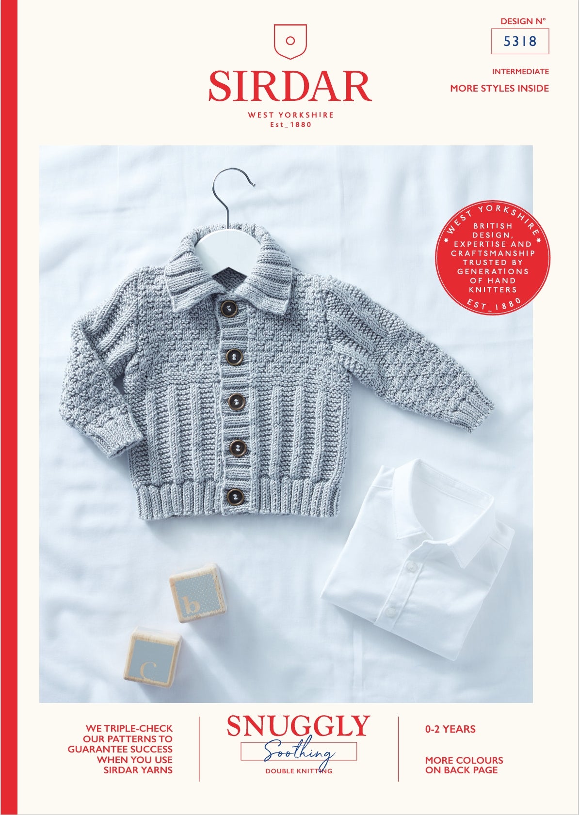 Sirdar Jacket Knitting Pattern in DK 5318P PDF DOWNLOAD
