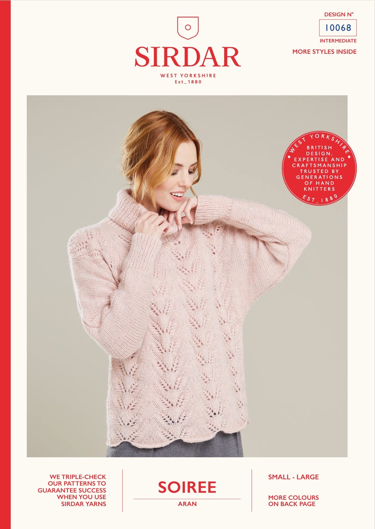 Sirdar Batwing Boxy Sweater Knitting Pattern in Aran 10068P PDF DOWNLOAD