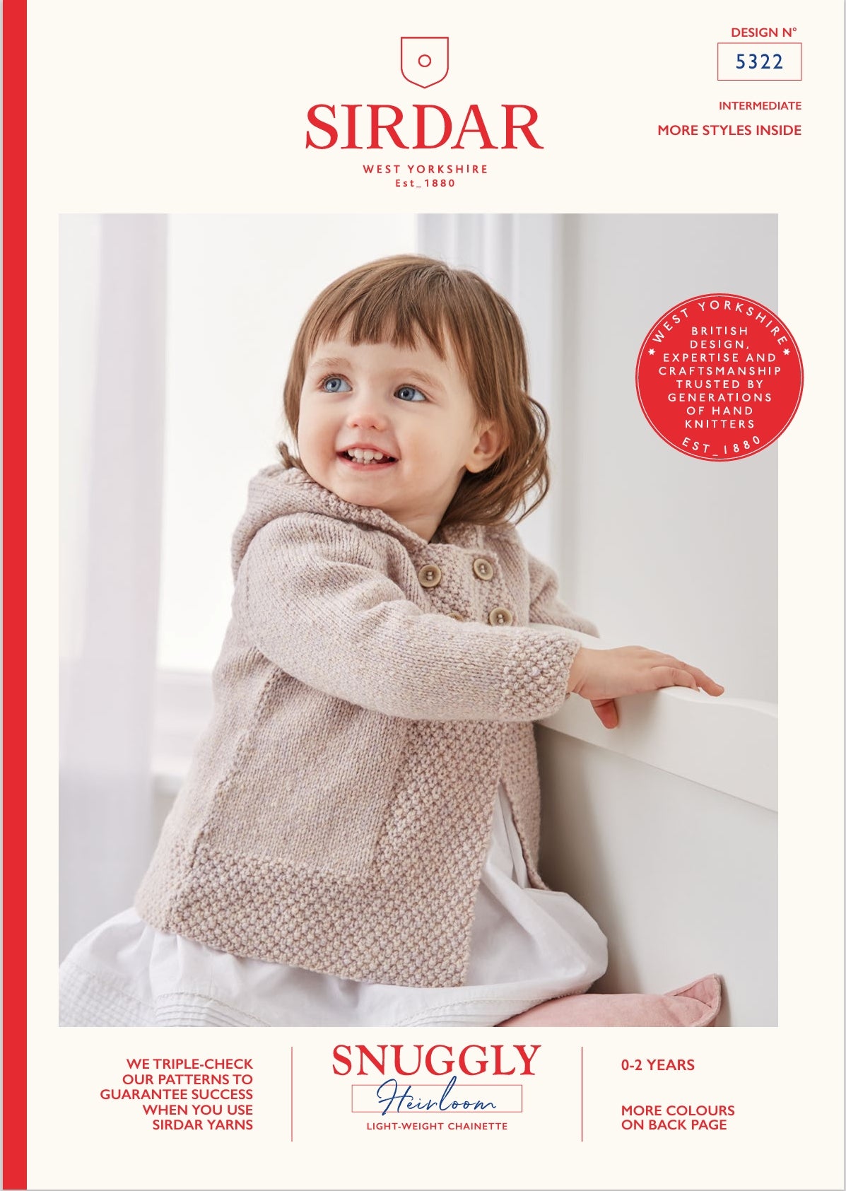 Sirdar Babies Duffle Coat Knitting Pattern in DK 5322P PDF DOWNLOAD