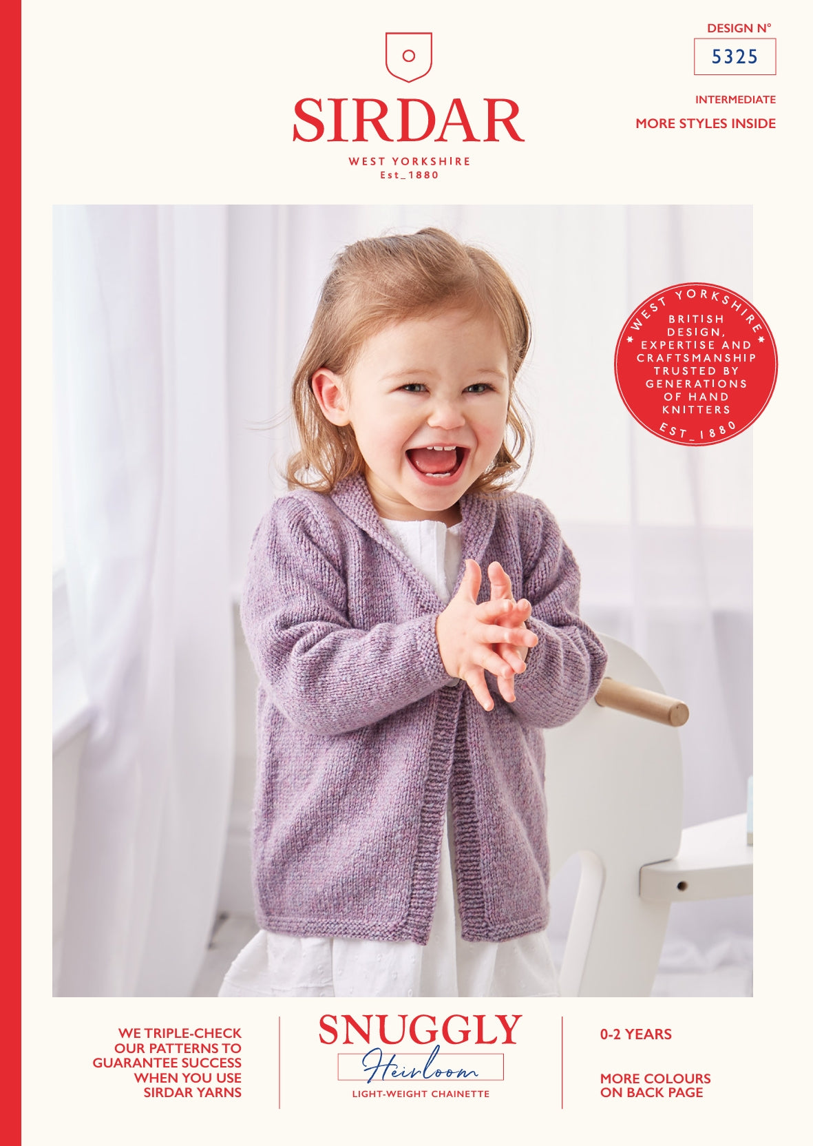 Sirdar Classic Matinee Jacket Knitting Pattern in DK 5325P PDF DOWNLOAD