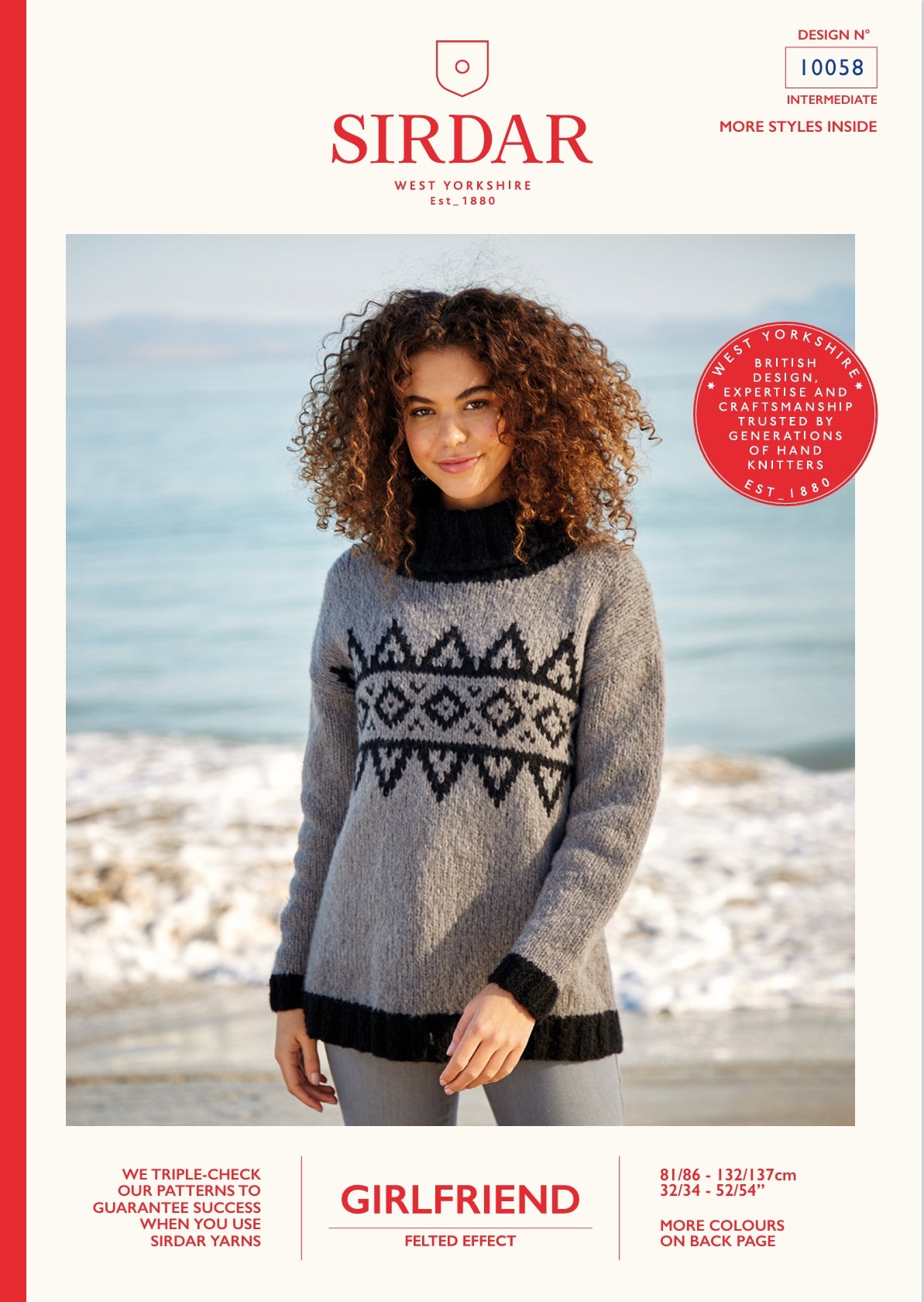 Sirdar Geometric Fair Isle Sweater Knitting Pattern in Chunky 10058P PDF DOWNLOAD