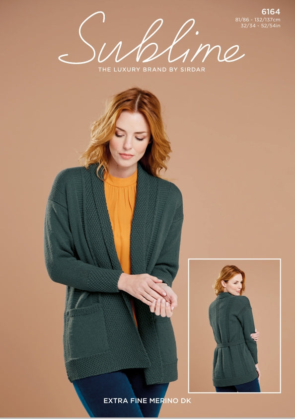 Sublime by Sirdar Cardigan Knitting Pattern in DK 6164P PDF DOWNLOAD