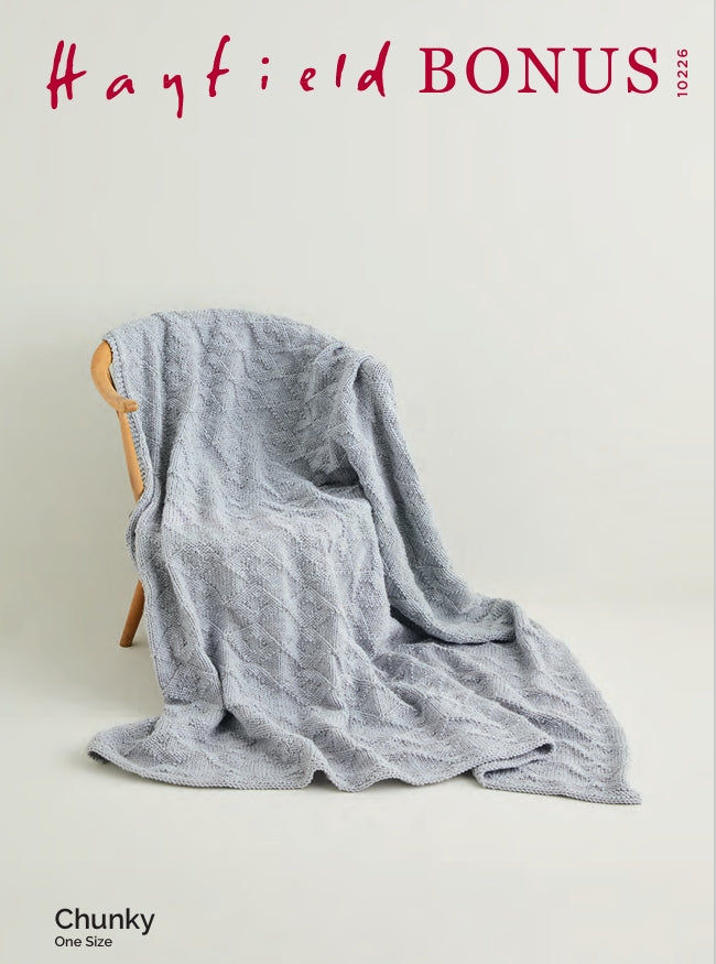 Hayfield Blanket Knitting Pattern in Chunky 10226P PDF DOWNLOAD