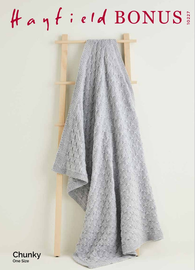 Hayfield Blanket Knitting Pattern in Chunky 10227P PDF DOWNLOAD