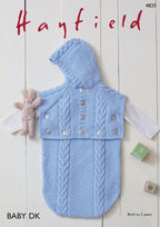 Hayfield Baby Sleeping Bag Knitting Pattern in Hayfield Baby DK 4835P PDF DOWNLOAD