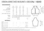 Sirdar Cardigan, Bonnet, Shoes and Blanket Knitting Pattern in Sirdar No.1 DK 4849P PDF DOWNLOAD