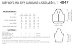 Sirdar Boys Cardigans Knitting Pattern in Sirdar No.1 DK 4847P PDF DOWNLOAD
