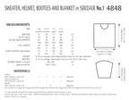 Sirdar Sweater, Helmet, Bootees and Blanket Knitting Pattern in Sirdar No.1 DK 4848P PDF DOWNLOAD