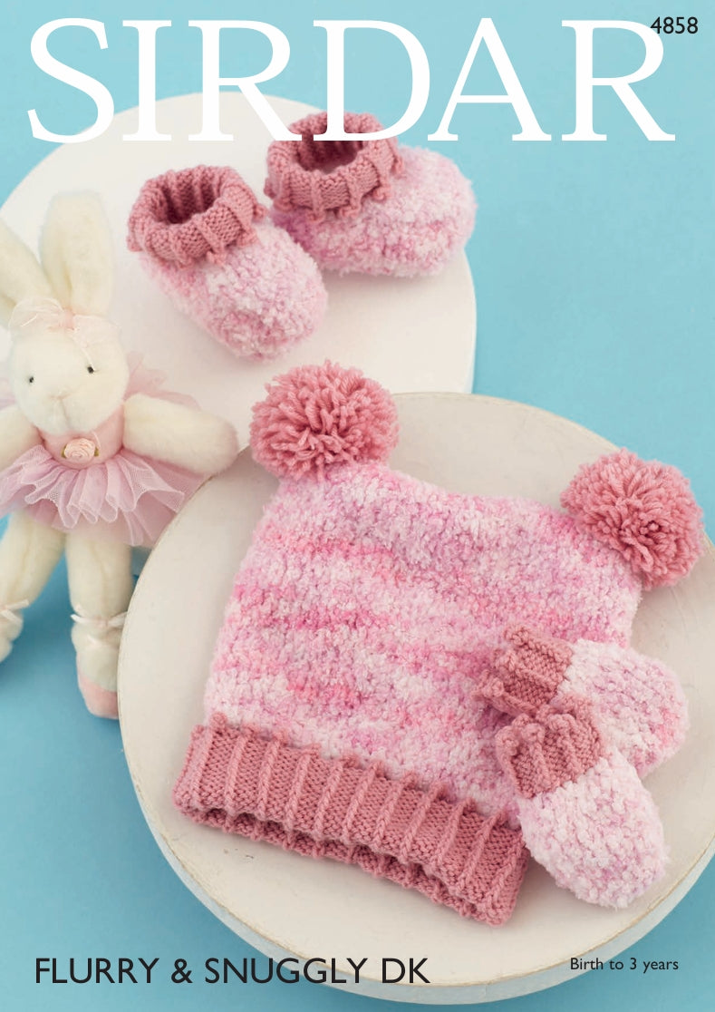 Sirdar Accessories Knitting Pattern in Sirdar Flurry and Snuggly DK 4858P PDF DOWNLOAD