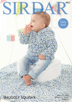 Sirdar Sweater and Blanket Knitting Pattern in Sirdar Snuggly Squishy 4852P PDF DOWNLOAD