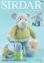Sirdar Bear with Sweater Knitting Pattern in Sirdar Flurry and Snuggly DK 4859P PDF DOWNLOAD
