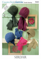 Sirdar Hats and Gloves Knitting Pattern in Sirdar Country Style DK 5840P PDF DOWNLOAD