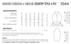 Sirdar Womans Cardigan Knitting Pattern in Sirdar Country Style 4ply 7044P PDF DOWNLOAD