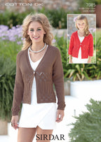 Sirdar Cardigans Knitting Pattern in Sirdar Cotton DK 7085P PDF DOWNLOAD