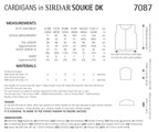 Sirdar Cardigans Knitting Pattern in Sirdar Soukie DK 7087P PDF DOWNLOAD