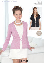 Sirdar Ladies Cardigans Knitting Pattern in Sirdar Soukie DK 7090P PDF DOWNLOAD