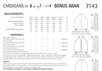 Hayfield Cardigans Knitting Pattern in Hayfield Bonus Aran 7143P PDF DOWNLOAD