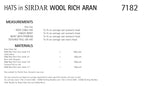 Sirdar Hats Knitting Pattern in Sirdar Wool Rich Aran 7182P PDF DOWNLOAD