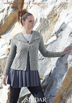 Sirdar Woman's Jacket Knitting Pattern in Sirdar Wool Rich Aran 7187P PDF DOWNLOAD