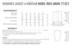Sirdar Woman's Jacket Knitting Pattern in Sirdar Wool Rich Aran 7187P PDF DOWNLOAD