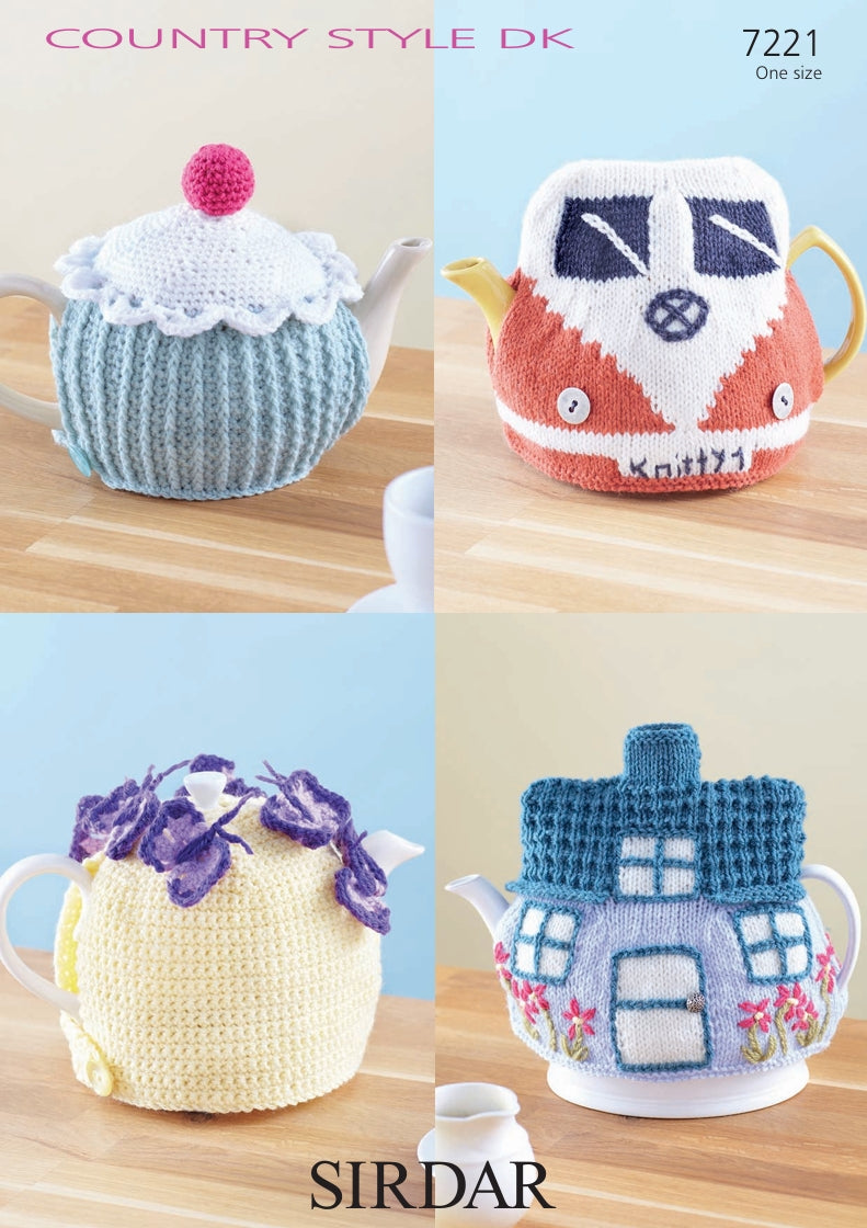 Sirdar Teacosies Knitting Pattern in Sirdar Country Style DK 7221P PDF DOWNLOAD