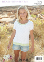 Sirdar Top Knitting Pattern in Sirdar Beachcomber DK 7279P PDF DOWNLOAD